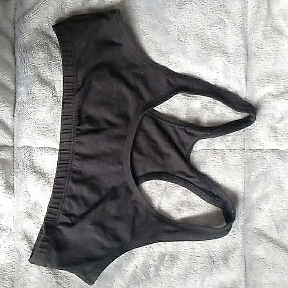 Black cotton bra